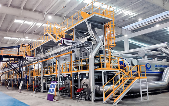 Process line and elevated platforms